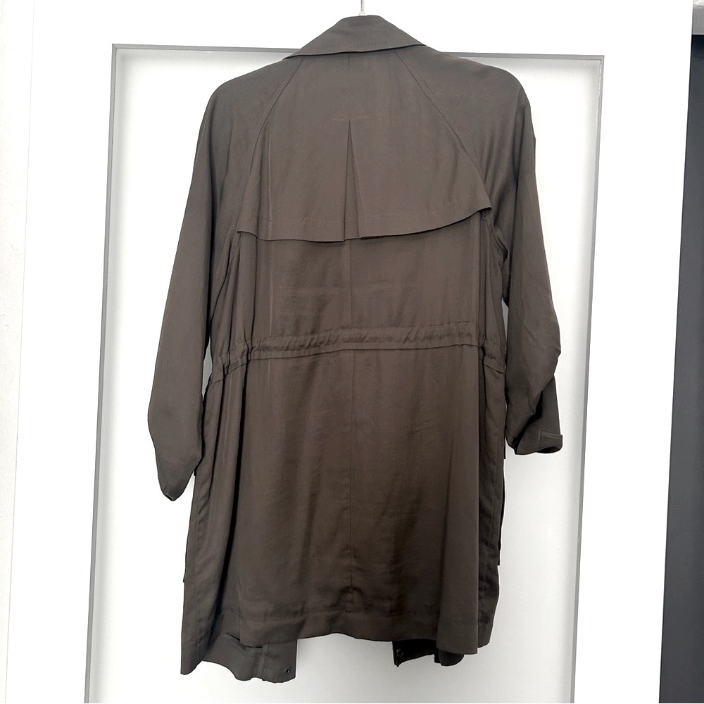 LOFT olive green taupe utility lightweight jacket small - Picture 4 of 7